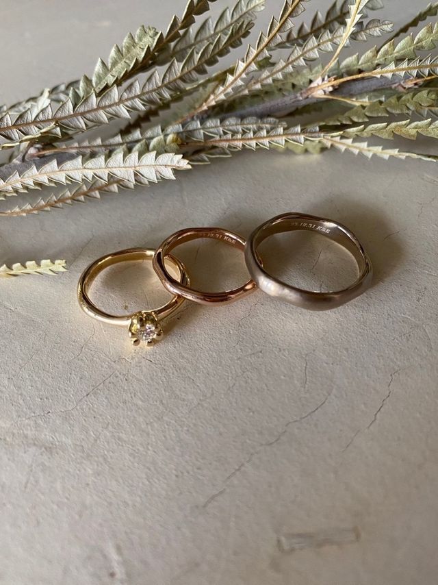本当に素敵なリングです！
K18YG/K18RG/K18AG