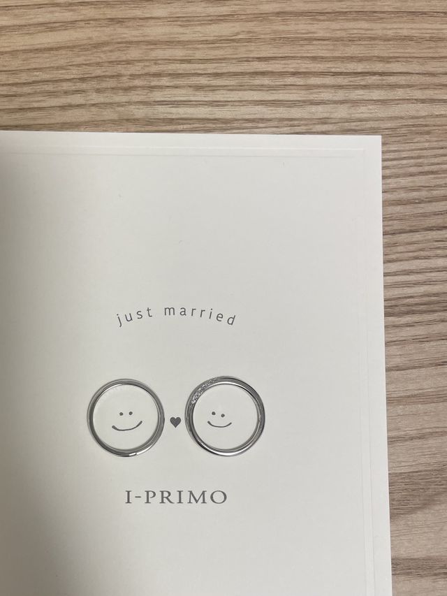 彼とお揃いの結婚指輪です！