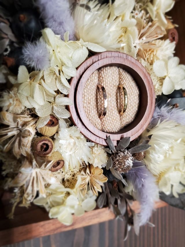 2人で作業し終わったときの指輪です。