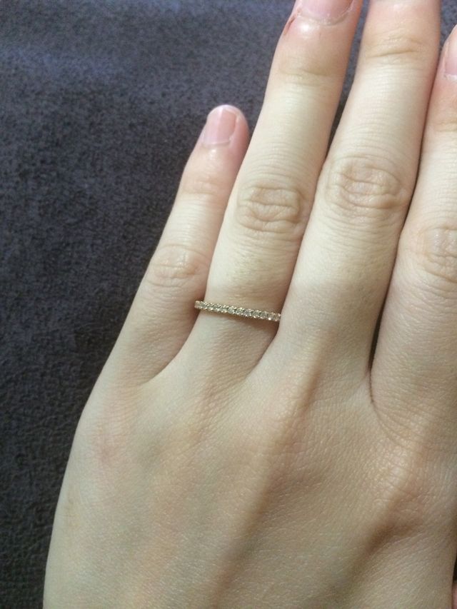 指にはめたいつもの状態です。