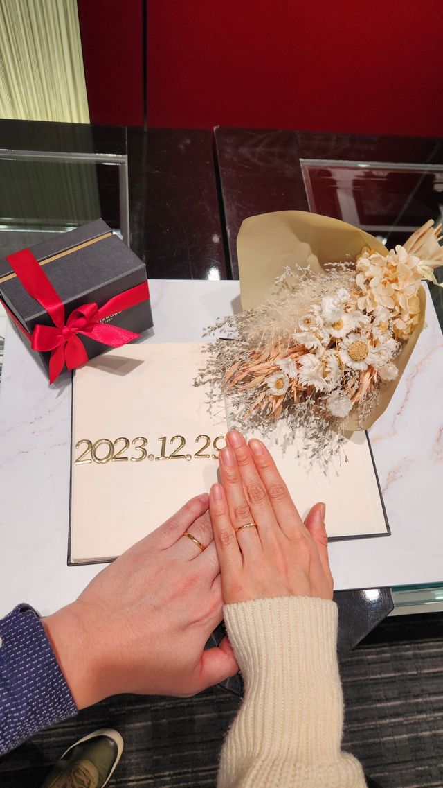 結婚式の指輪交換に使う予定です