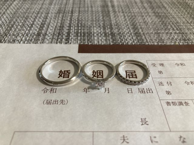 婚姻届を出すときに撮影