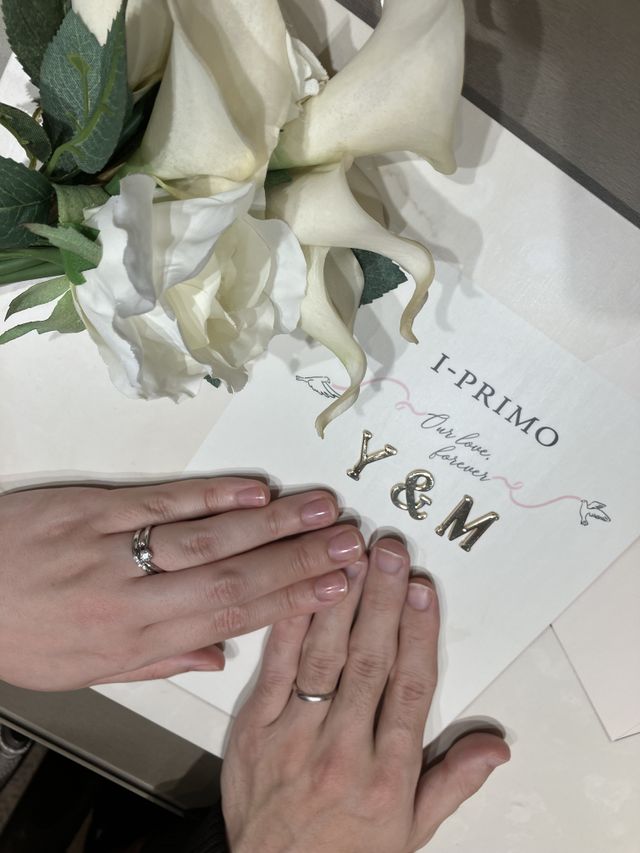 色々自分たちの好みとかを聞いて頂き完成した指輪