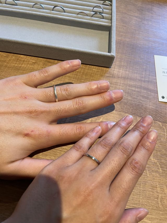 2人で試着しました