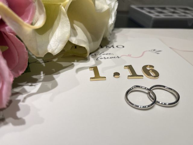 結婚指輪を購入した際に用意していただいたセットで撮りました