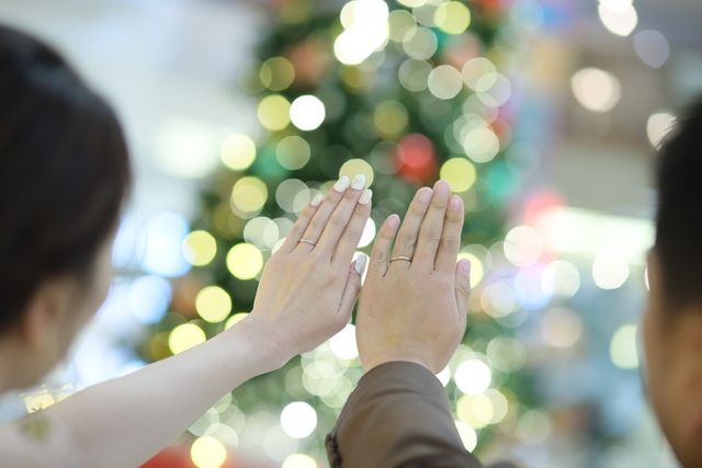 ウエディングフォトです。指輪もしっかり撮って頂きました。