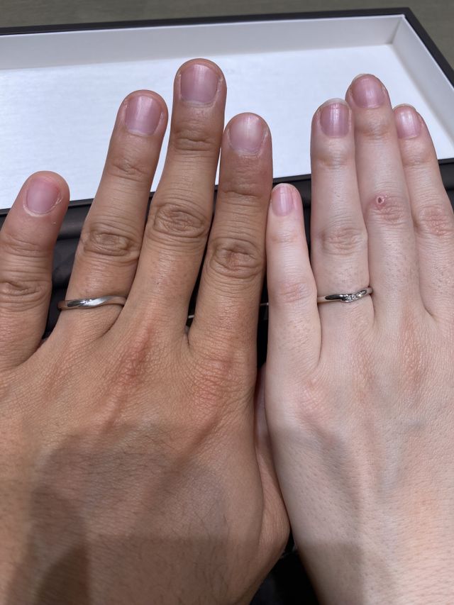 ペアで付けた写真です！