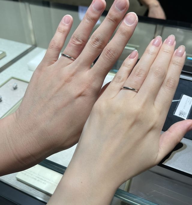 結婚指輪の試着
