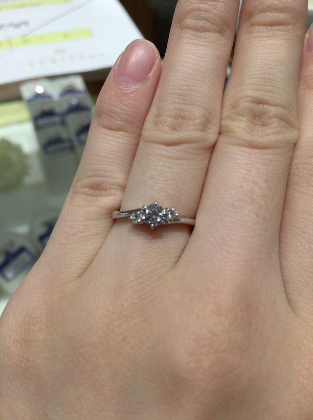 指につけた感じです