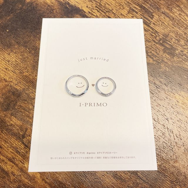 記念写真用にいただいた紙に載せてニコちゃんになります！