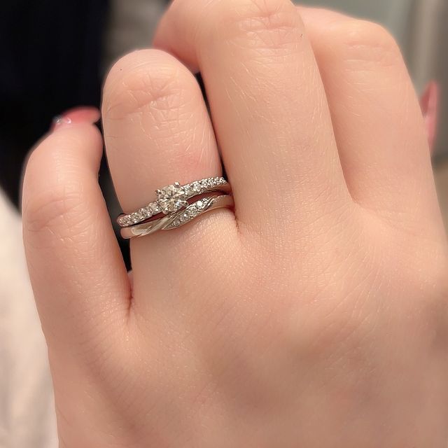結婚指輪との重ね付け