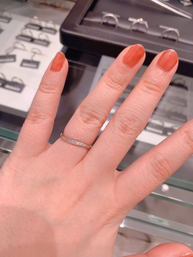 お店で試着しました。