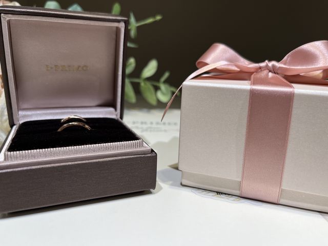 指輪の受け取りに行った時に撮った写真です。