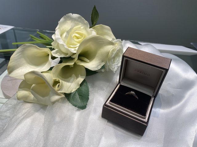 ポラリスのリングにＧカラーのダイヤを付けてもらいました！