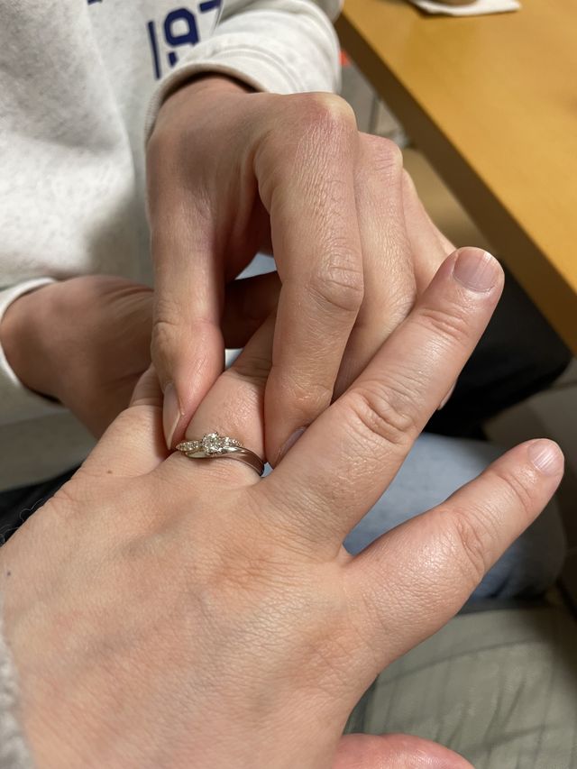 初めてつけてもらいました。