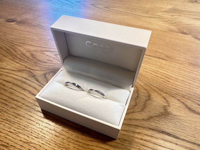 出来上がった指輪