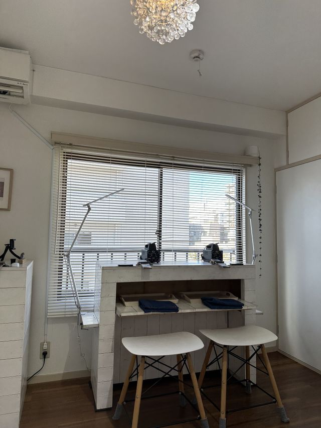 指輪作成のお部屋です。2人の空間で作業ができました。