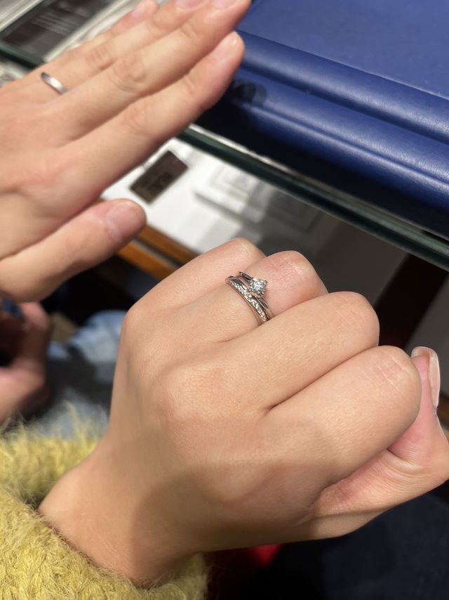 重ね付けを試している時