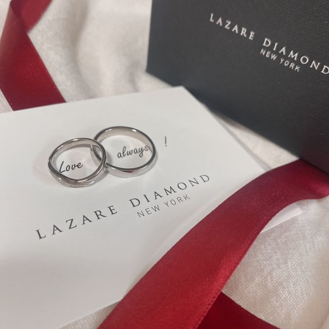 頂いたフォト用カードと指輪