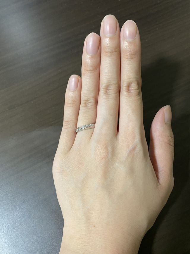 実際に購入後に着用した写真です