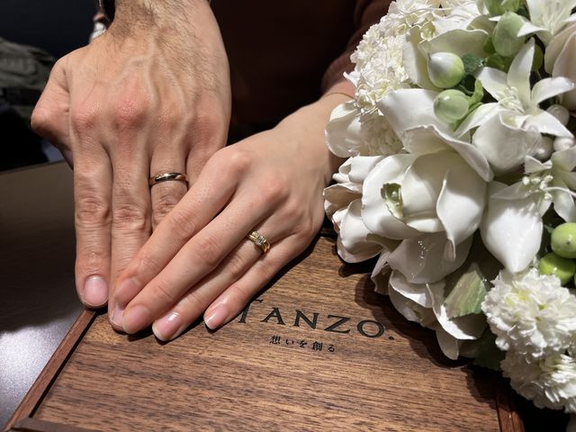 婚約指輪との重ね付け