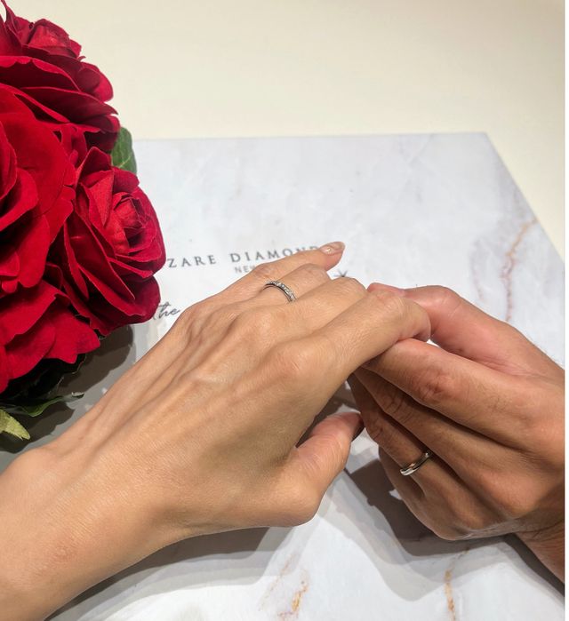 受け渡しの時、写真撮影の時間を頂いて2人で記念に撮りました