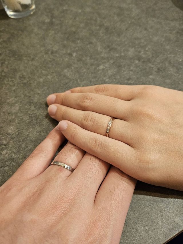 5年記念日に結婚指輪を購入しました。