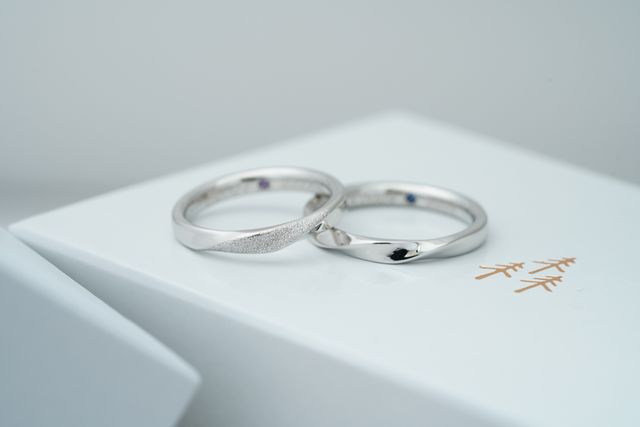 造った指輪の写真