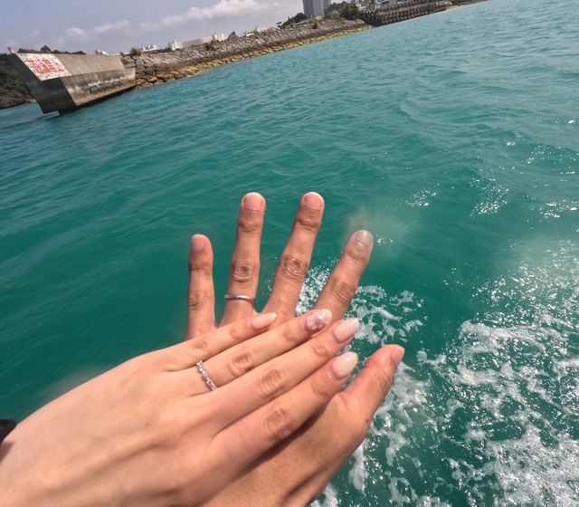 新婚旅行で撮影