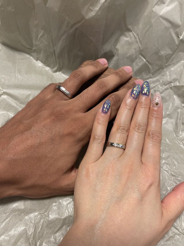 鏡面仕上げ。
キラキラ美しい。

主人はつや消し仕様。