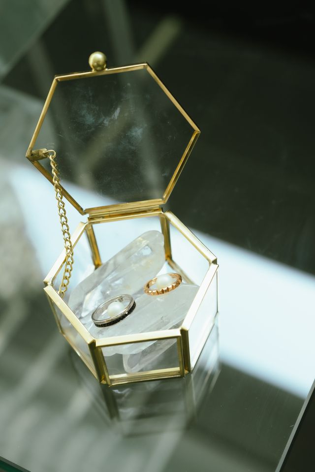 リングピロー。シンプルなのに捻りがあるデザインがお気に入り！