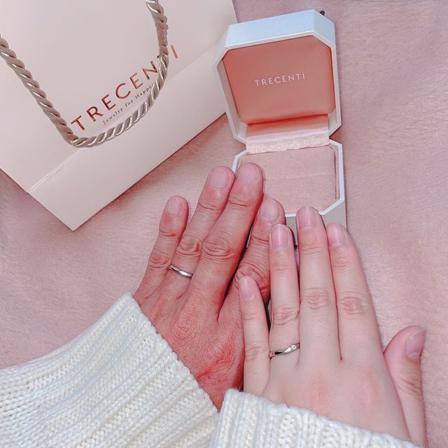 シンプルで柔らかな優しい印象のリングにしました！
