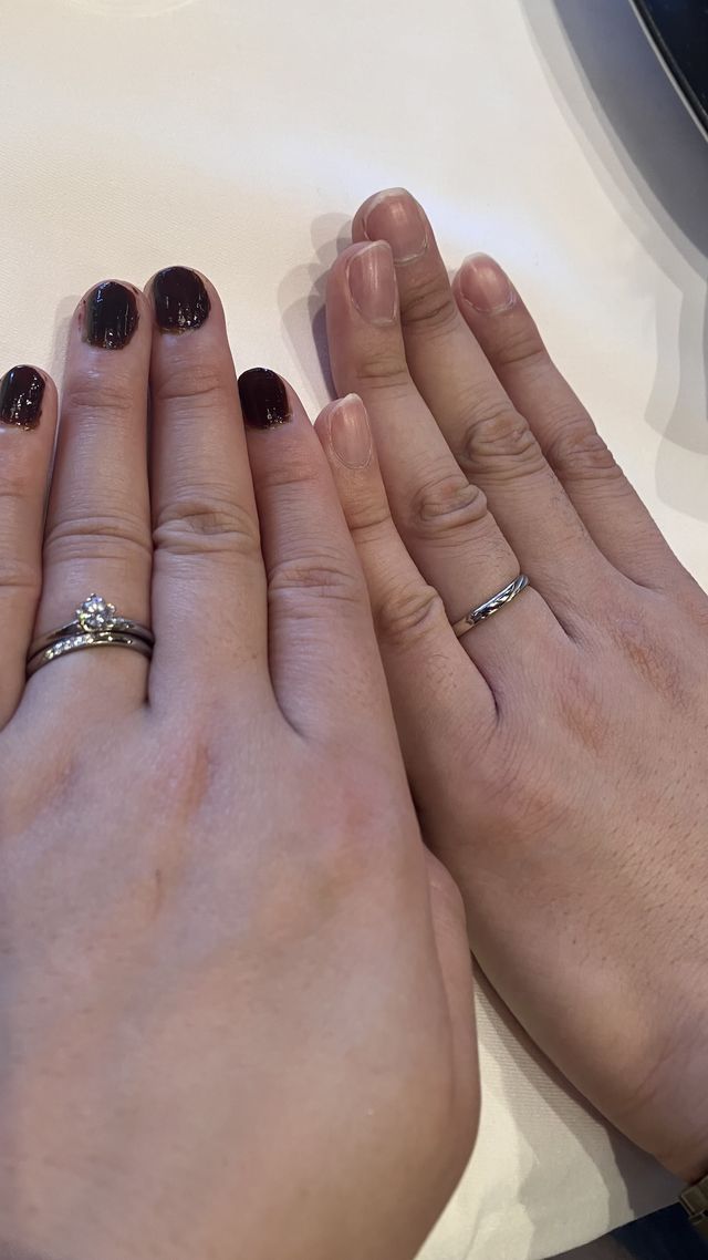 重ね付けをしても可愛いです。