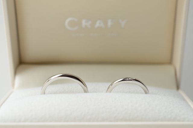 指輪購入時に撮影していただいた写真になります。