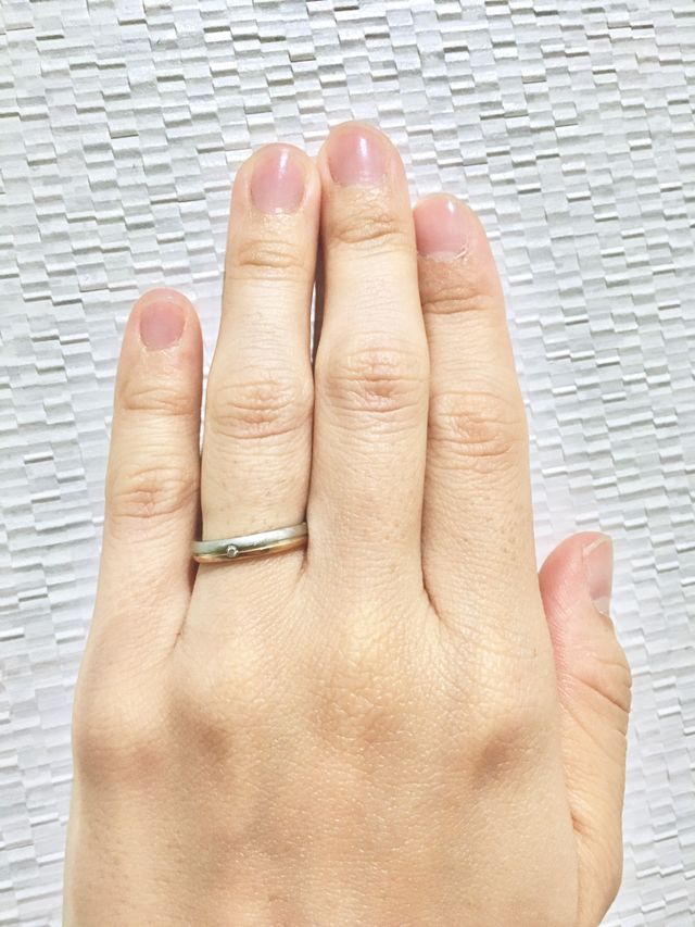 Ptと18Kのコンビネーションデザインです