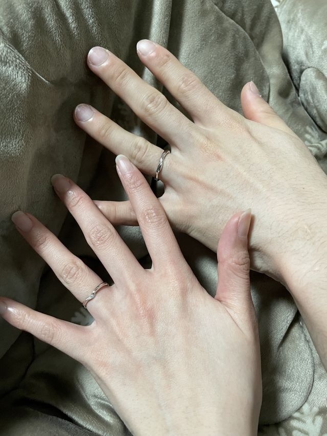 指輪受け取り後帰宅後の写真