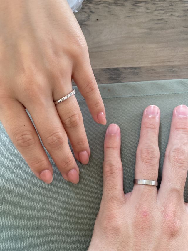 お互いの指に合うとてもつけ心地がいいです