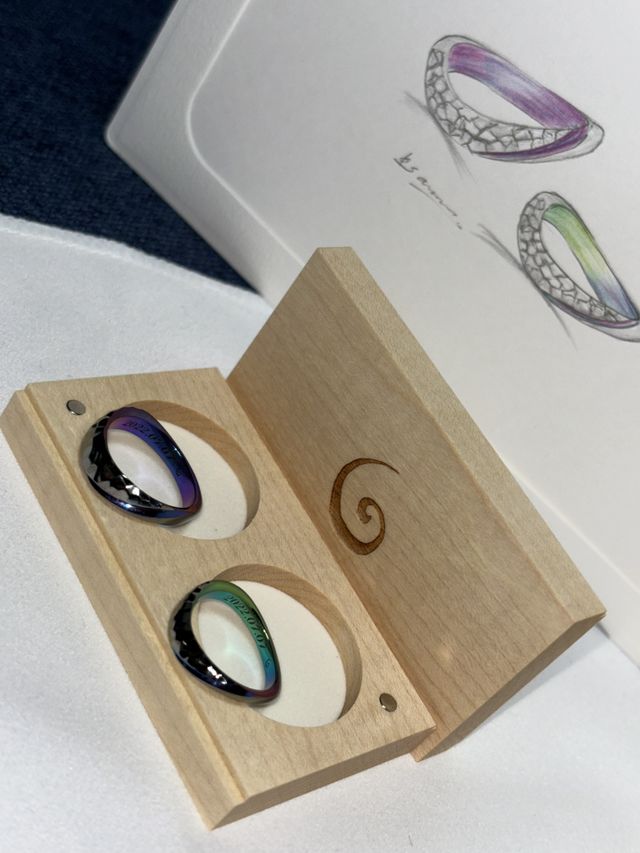 契約時に描いていただいたイラスト以上の指輪ができて感動！