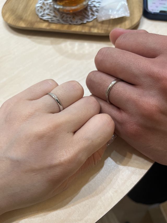 アンティックの結婚指輪です。ペアの指輪にしました！