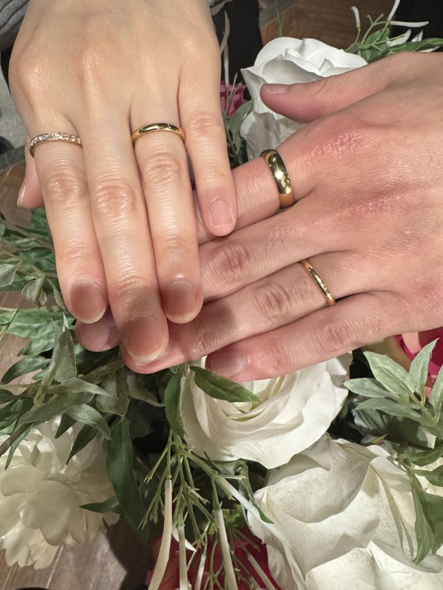 結婚指輪に合うようなリングを作りました！