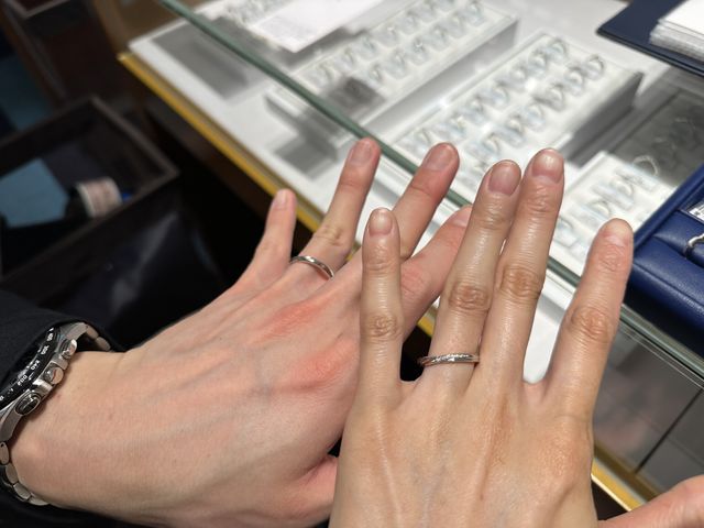 結婚指輪試着