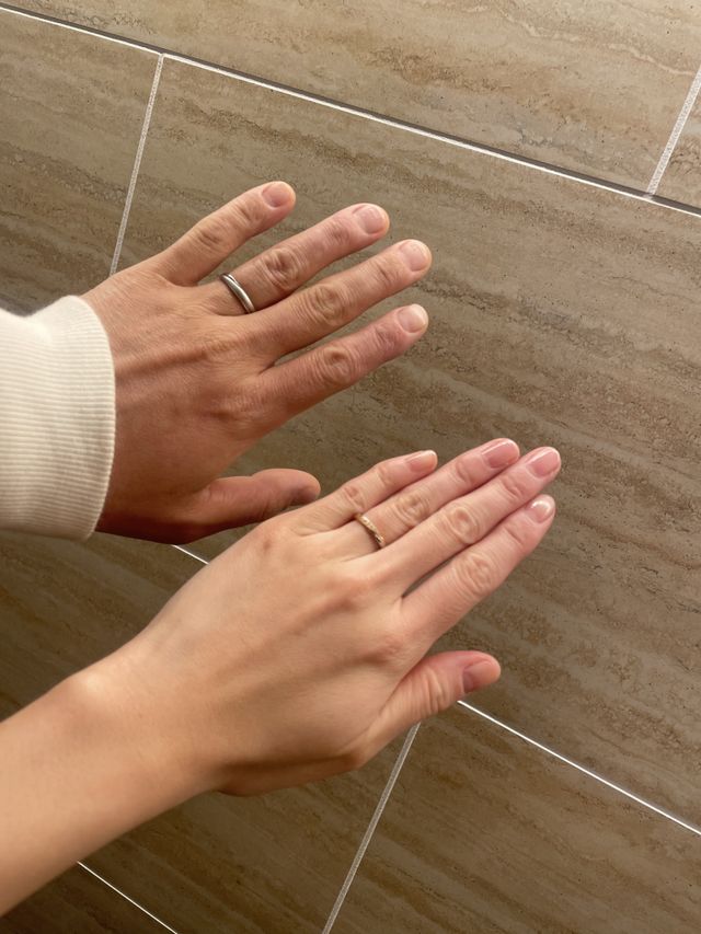 指輪受け取りに行った日に我が家で♡