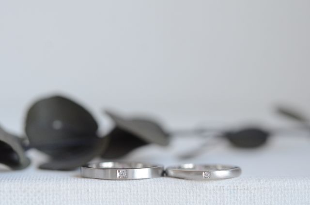 ペアの結婚指輪を作成しました。