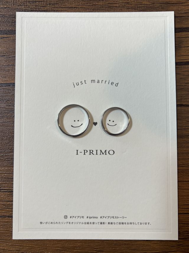 購入した時に頂いた写真撮影用のポストカードです！