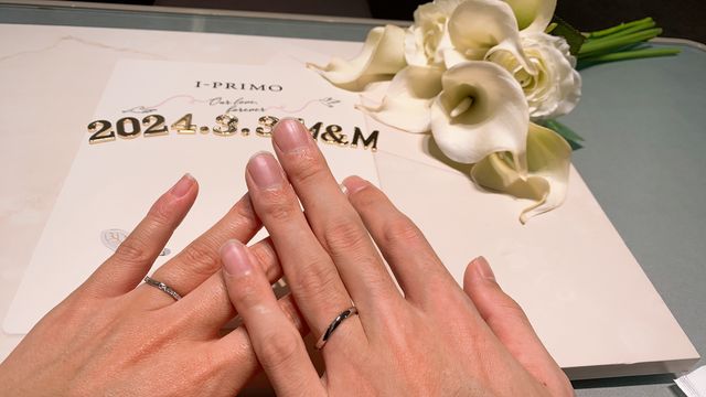 指輪が完成したしたときに撮ったものです。