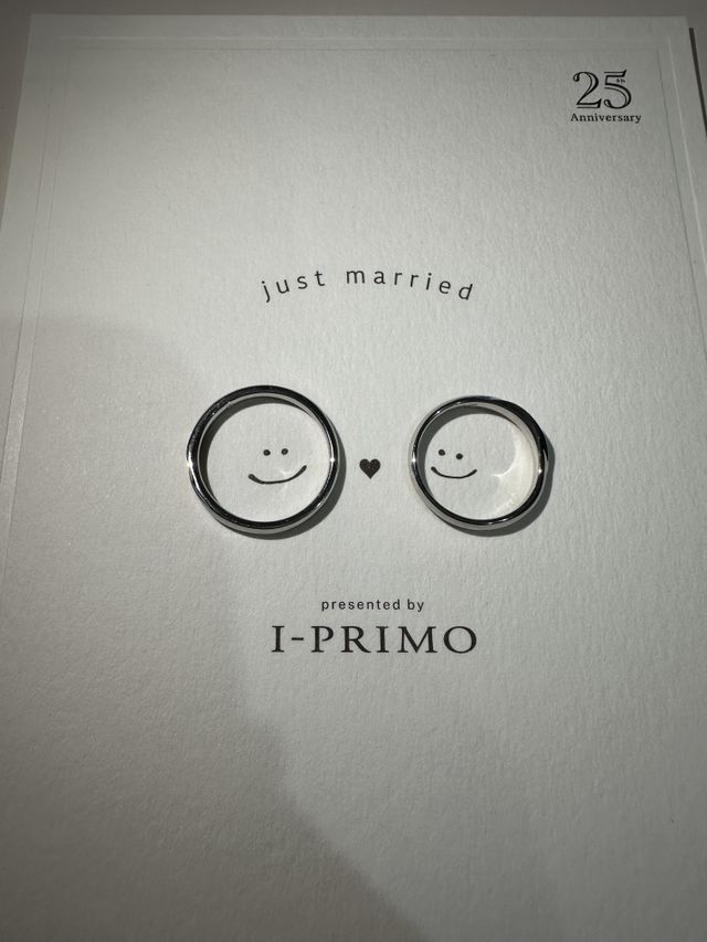 結婚指輪の受け取りの際に一緒にいただいたカードです