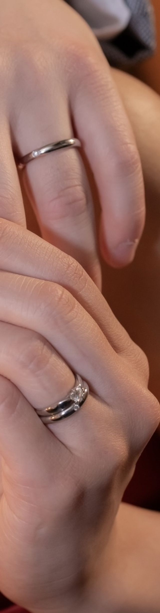 重ね付け、ペアで付けている写真