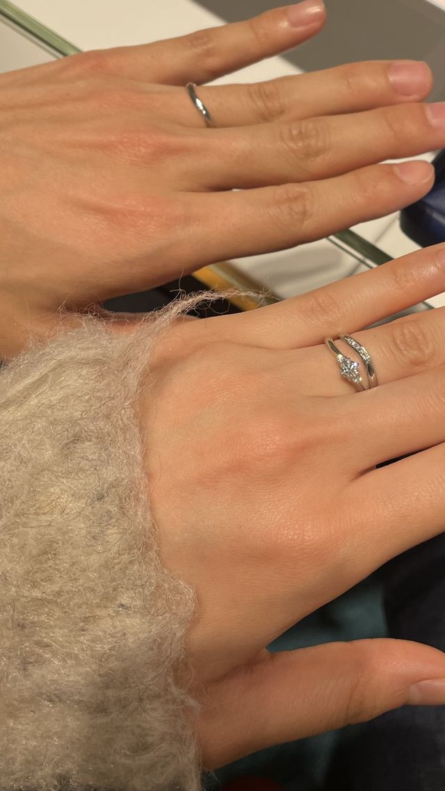 結婚指輪　婚約指輪の写真です