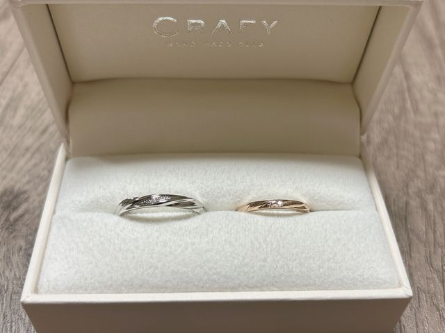 結婚指輪をWAX製作で2月に行って、4月半ばに届きました
