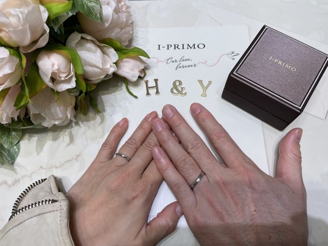 指輪を着けた写真